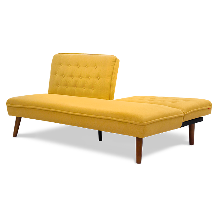 Futon Tela Amarillo Kevi | Sofá Cama y Futones | salas